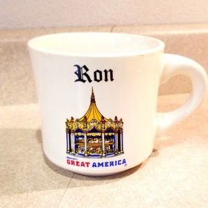 5/$10 Great America White Vintage Coffee Mug